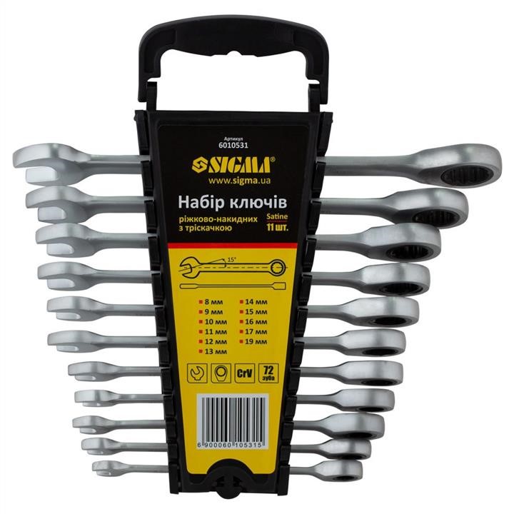 Sigma 6010531 Set of open-end wrenches with ratchet 6010531