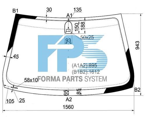 FPS GS 1407 D14-X Windshield GS1407D14X