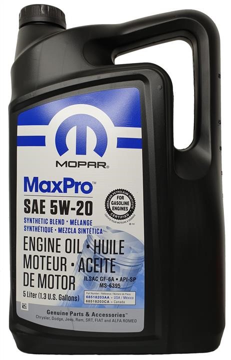 Chrysler/Mopar 68518203AA Engine oil Chrysler/Mopar MaxPro 5W-20, 5L 68518203AA