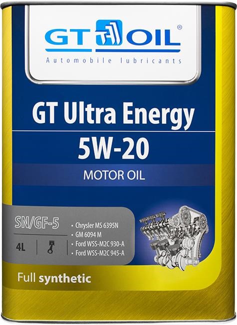 Gt oil 880 905940 728 8 Engine oil Gt oil GT Ultra Energy 5W-20, 4L 8809059407288