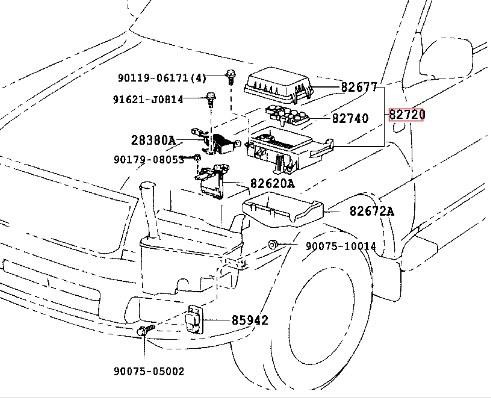 8272060070 Toyota Fuse box
