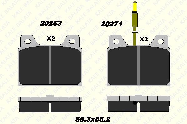 Kale Balata 20253 164 05 Front disc brake pads, set 2025316405