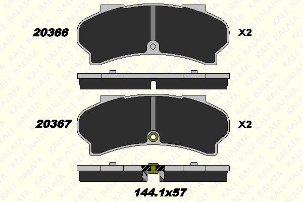 Kale Balata 20366 150 05 Front disc brake pads, set 2036615005