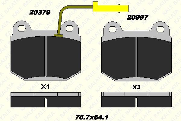 Kale Balata 20379 165 05 Rear disc brake pads, set 2037916505