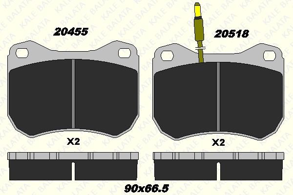 Kale Balata 20455 190 05 Front disc brake pads, set 2045519005