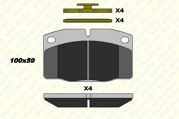 Kale Balata 20939 150 14 Front disc brake pads, set 2093915014
