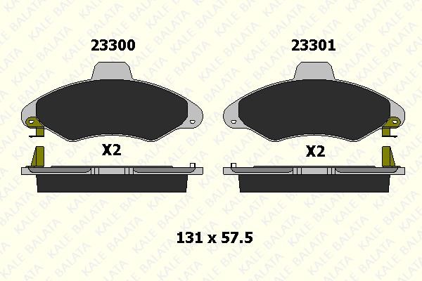 Kale Balata 23300 186 05 Brake Pad Set, disc brake 2330018605