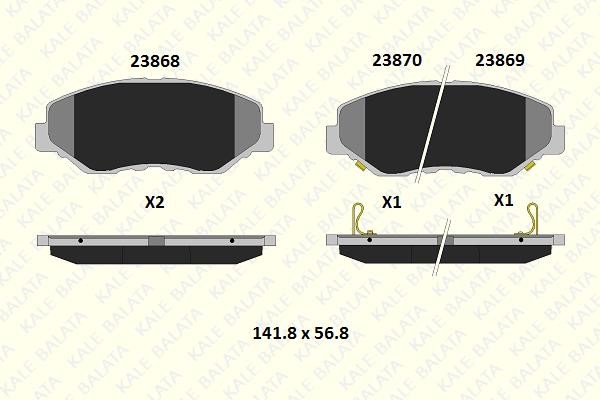 Kale Balata 23868 169 05 Brake Pad Set, disc brake 2386816905