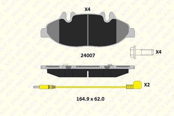 Kale Balata 24007 202 14 Front disc brake pads, set 2400720214