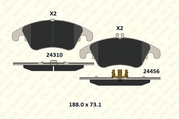 Kale Balata 24310 194 05 Front disc brake pads, set 2431019405