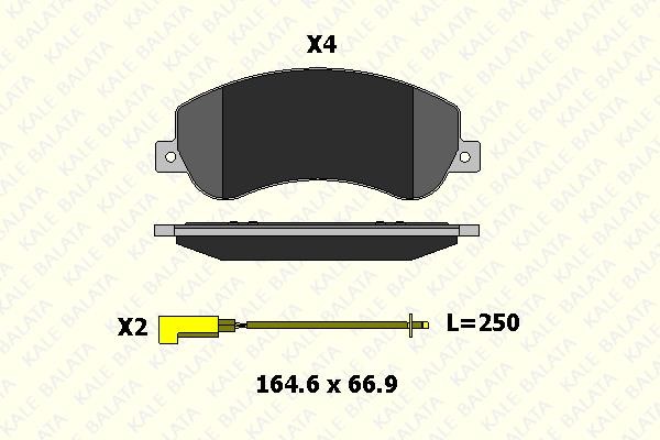 Kale Balata 24484 185 05 Front disc brake pads, set 2448418505