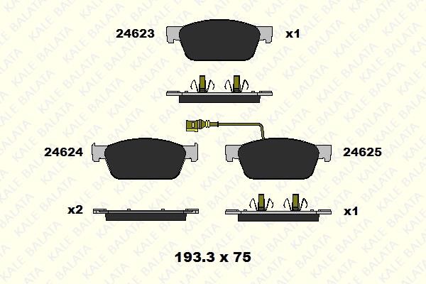 Kale Balata 24623 181 05 Front disc brake pads, set 2462318105