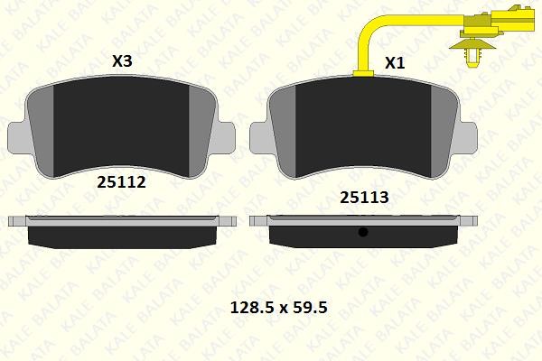 Kale Balata 25112 181 05 Rear disc brake pads, set 2511218105