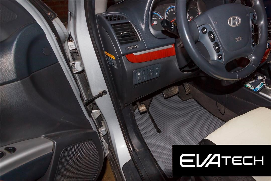 EVAtech EHDI10115CGB Floor mats EVAtech for Hyundai Santa-Fe II before restyling (06-10), 7 places, gray EHDI10115CGB