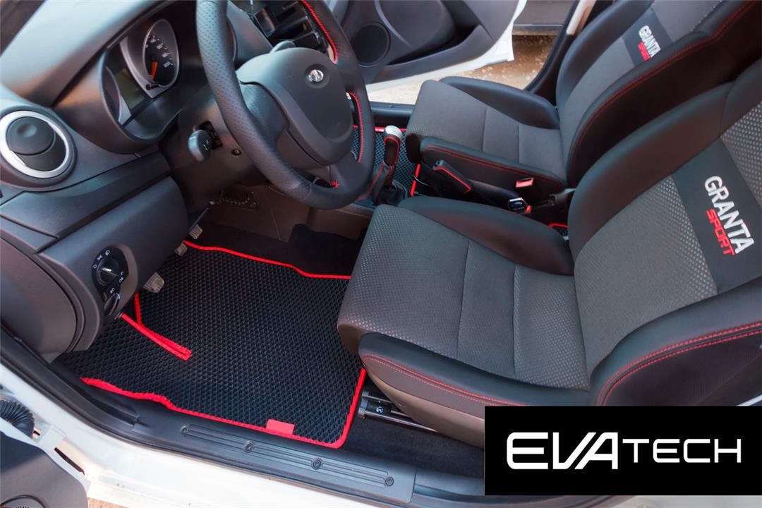 EVAtech ELAD10168CBR Floor mats EVAtech for Lada Granta Sport, 1 generation, black ELAD10168CBR