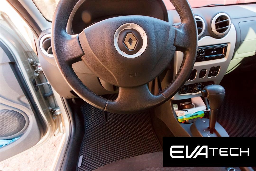 EVAtech ERNT10284CBB Floor mats EVAtech for Renault Sandero Stepway, 1 generation, (10-14), black ERNT10284CBB