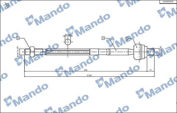 Mando DSA020277 Inner Tie Rod DSA020277