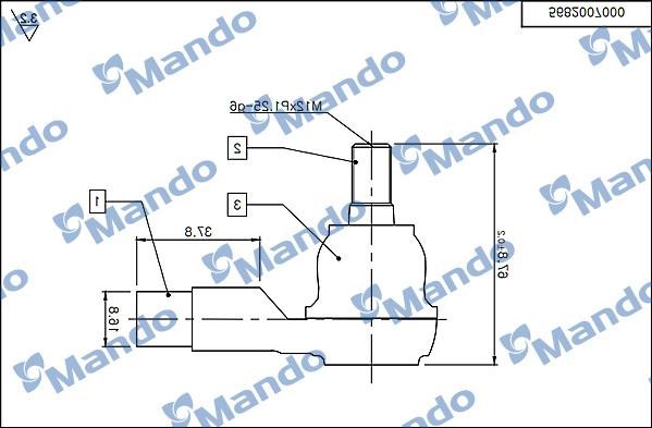 Mando DSA020509 Tie rod end DSA020509