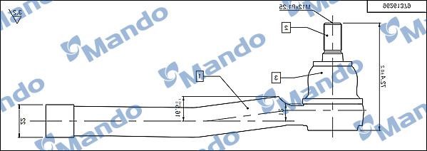 Mando DSA020620 Tie rod end right DSA020620