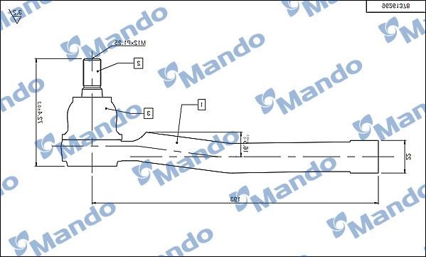 Mando DSA020621 Tie rod end left DSA020621