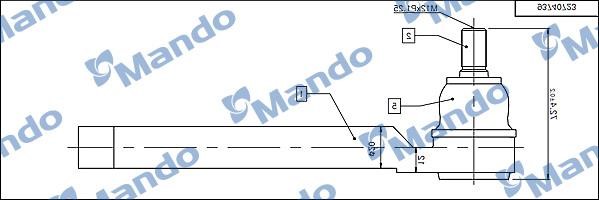 Mando DSA020622 Tie rod end right DSA020622