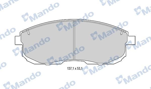Mando MBF015001 Front disc brake pads, set MBF015001