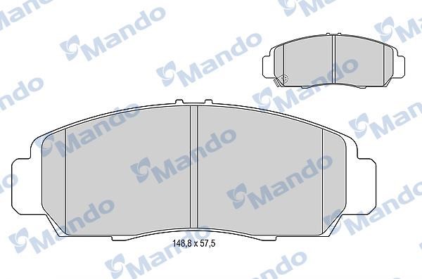 Mando MBF015003 Front disc brake pads, set MBF015003