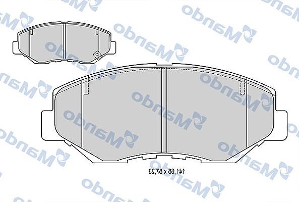 Mando MBF015004 Front disc brake pads, set MBF015004