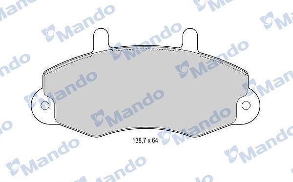 Mando MBF015009 Front disc brake pads, set MBF015009