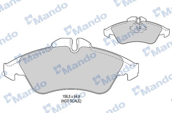 Mando MBF015014 Front disc brake pads, set MBF015014