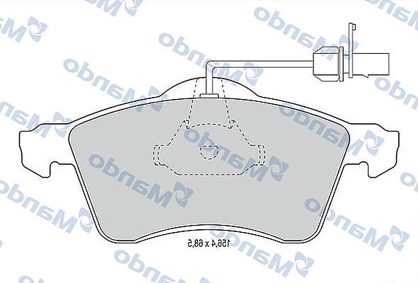 Mando MBF015022 Front disc brake pads, set MBF015022
