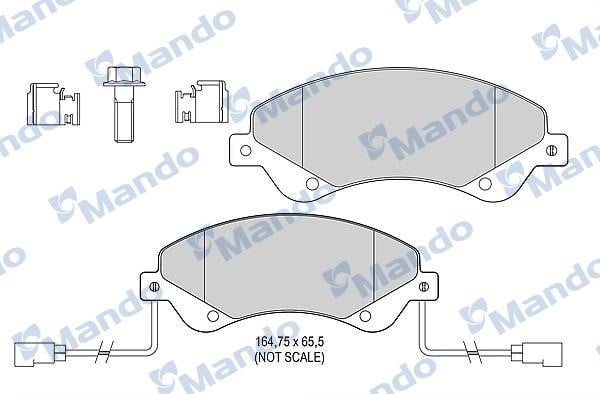 Mando MBF015033 Front disc brake pads, set MBF015033