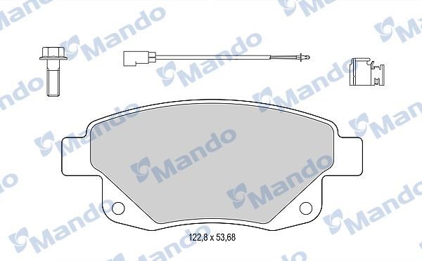 Mando MBF015035 Rear disc brake pads, set MBF015035