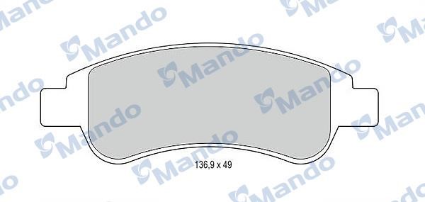Mando MBF015037 Front disc brake pads, set MBF015037