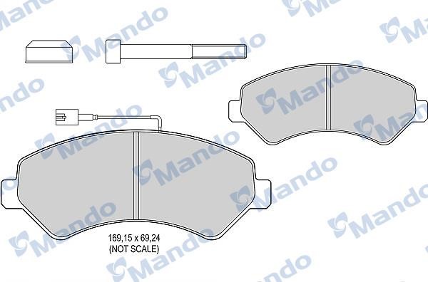 Mando MBF015039 Front disc brake pads, set MBF015039