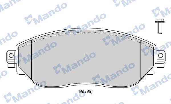 Mando MBF015048 Front disc brake pads, set MBF015048