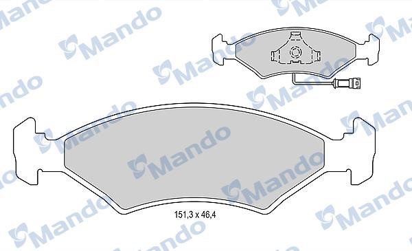 Mando MBF015062 Front disc brake pads, set MBF015062