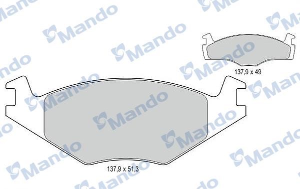 Mando MBF015069 Front disc brake pads, set MBF015069