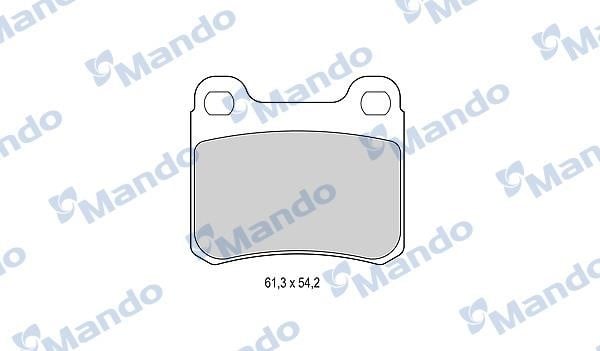 Mando MBF015074 Rear disc brake pads, set MBF015074