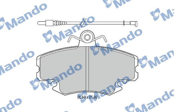 Mando MBF015076 Front disc brake pads, set MBF015076