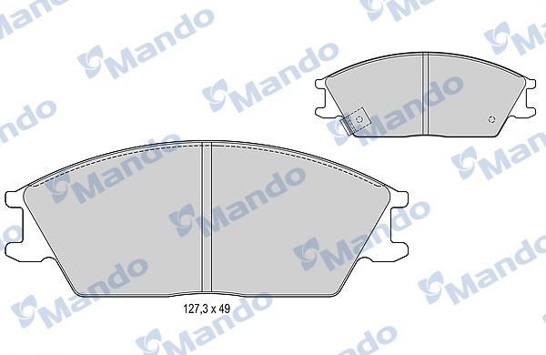 Mando MBF015078 Front disc brake pads, set MBF015078