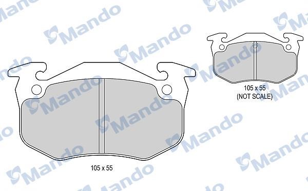 Mando MBF015079 Rear disc brake pads, set MBF015079