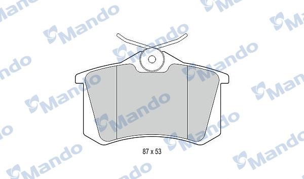 Mando MBF015083 Rear disc brake pads, set MBF015083