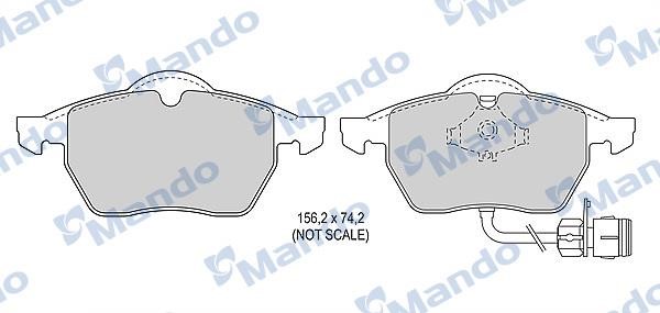 Mando MBF015087 Front disc brake pads, set MBF015087