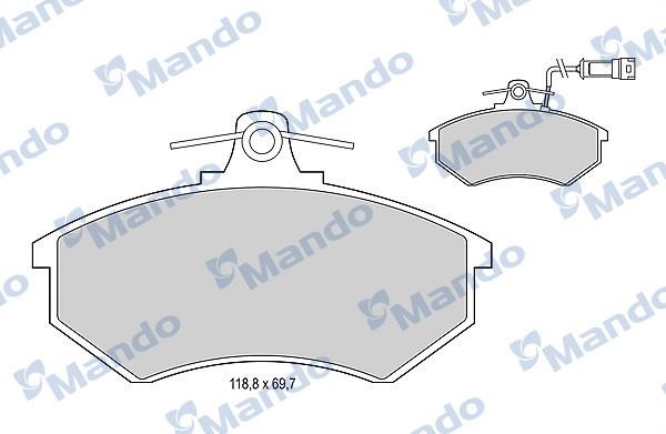 Mando MBF015091 Front disc brake pads, set MBF015091