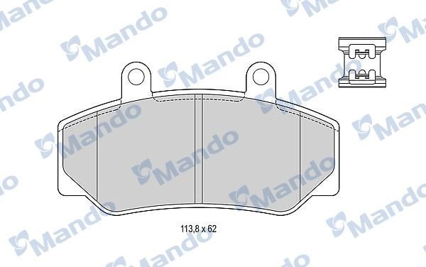 Mando MBF015093 Front disc brake pads, set MBF015093