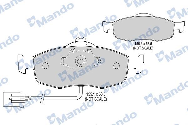 Mando MBF015099 Front disc brake pads, set MBF015099