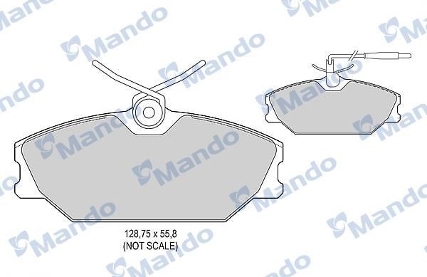 Mando MBF015101 Front disc brake pads, set MBF015101