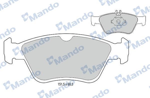 Mando MBF015111 Front disc brake pads, set MBF015111