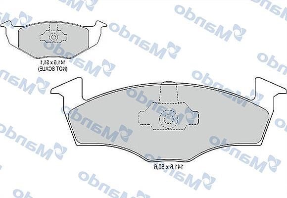 Mando MBF015112 Front disc brake pads, set MBF015112